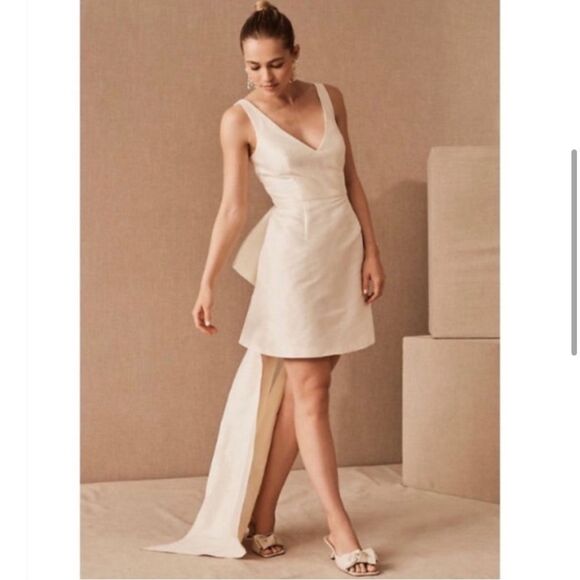 Nwt Anthropologie BHLDN Sachin + Babi Archie Mini Wedding Dress in Ivory - Picture 3 of 16